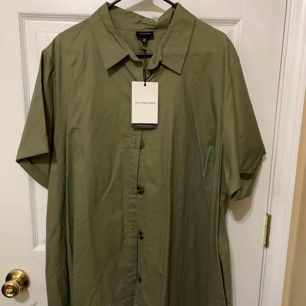 NWT Who What Wear Khaki Green dress